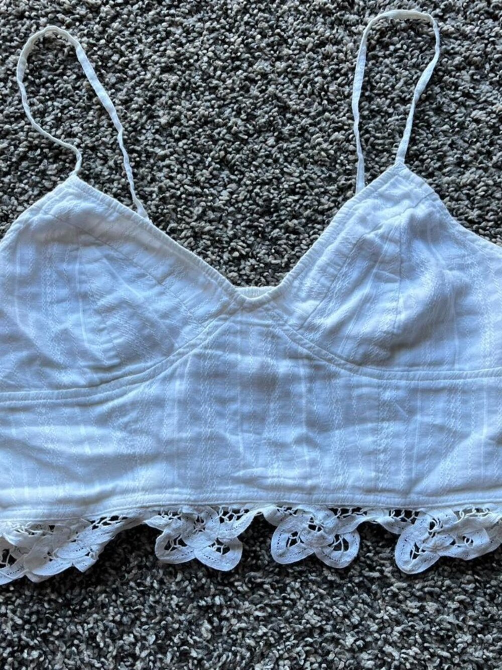 White Free People Cropped Top